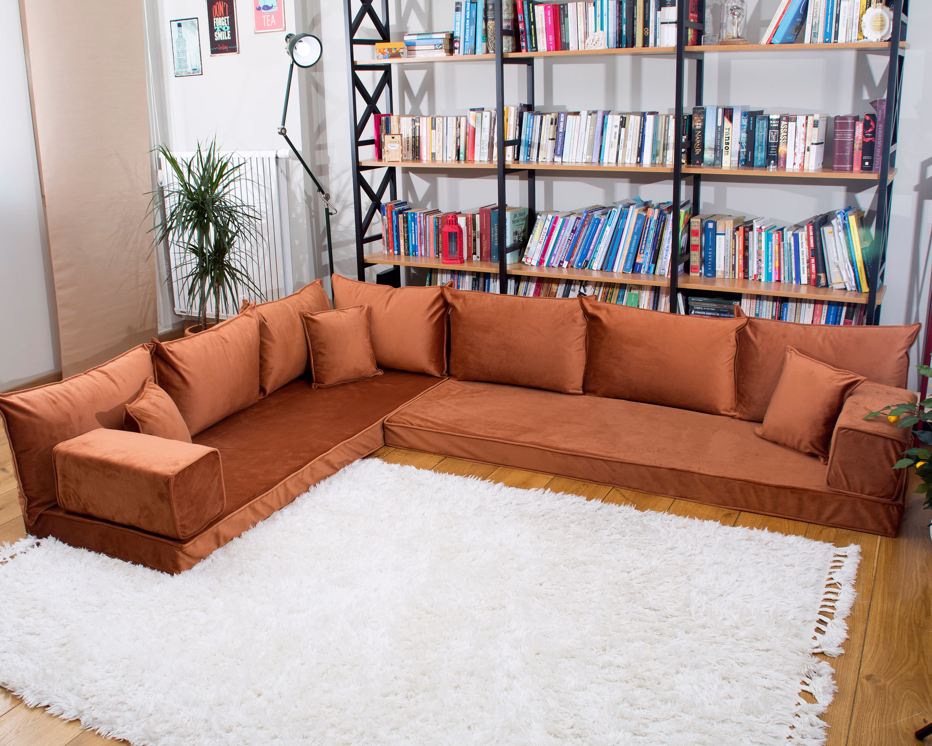 Corner Floor Cushions, Sectional Sofas, Velvet Amber Color, Loveseats, Reading Arabic Sofa Set, Couches