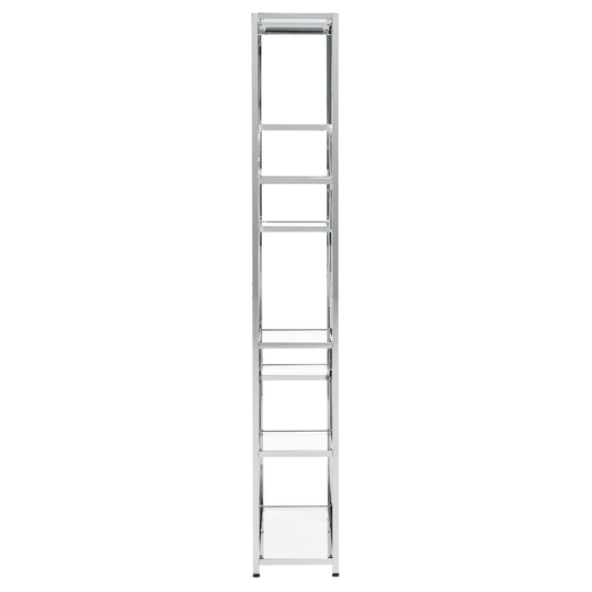 SAFAVIEH Couture Benoit Chrome Bookcase - 35.4" W x 13.8" L x 90.6" H