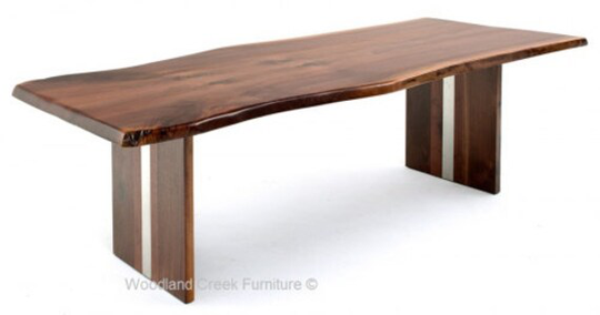 Natural Edge Slab Modern Dining Table