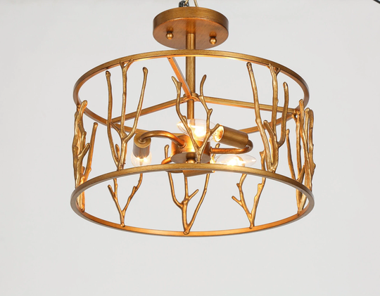 Semi Flush Ceiling Light, Modern Ceiling Light, Mid Century, Rustic Decor