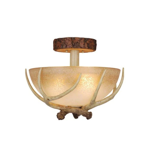 Vaxcel Lighting Lodge 3 Light Semi-Flush Indoor Ceiling Fixture with