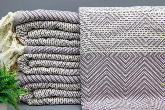 Throw Blanket-Pale Purple Blanket-Sofa Cover Blanket-Turkish Blanket-75''x83''-Wholesale Bed Cover-Cozy Bedspread-Gift Blanket-(Mrt, Drm, Pk