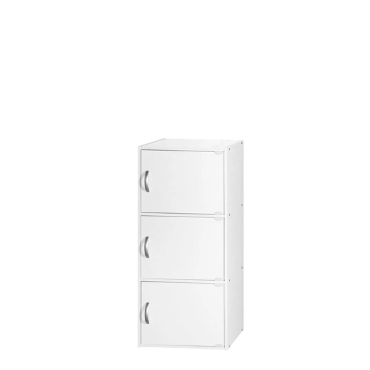 35.5" White Multi-Purpose Bookcase with Doors