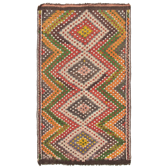 ECARPETGALLERY Flat-Weave Konya Multi Color Wool Tapestry Kilim - 5'9 x 10'0