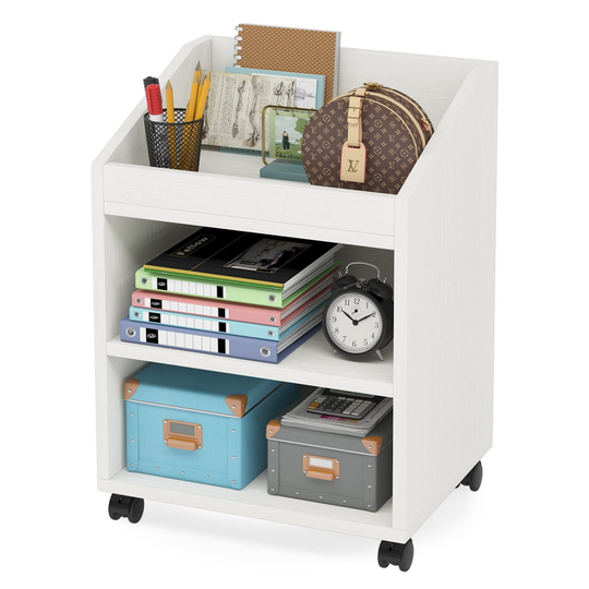 Mobile Printer Stand, Printer Cart Storage Cabinet for Home Office