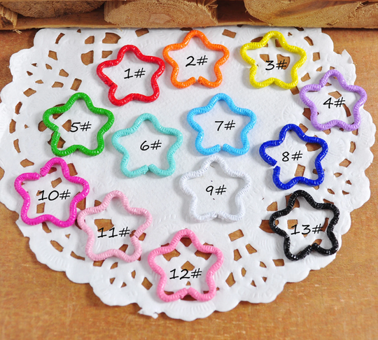 Colored Open Jumpring, 50/100Pcs 16mm New Style 13 Colors Star Jump Rings Twisted Split Spacer Connectors For Jewelry Making