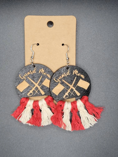 Color Guard Earrings + Guard Mom Life Personalized Gift Custom Color Earrings Twirler Majorette