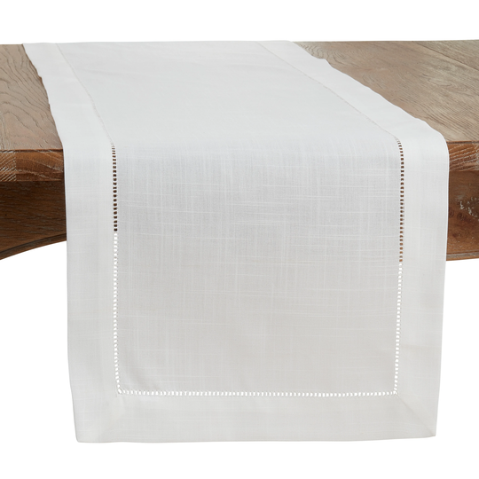 Table Runner With Hemstitched Border Design