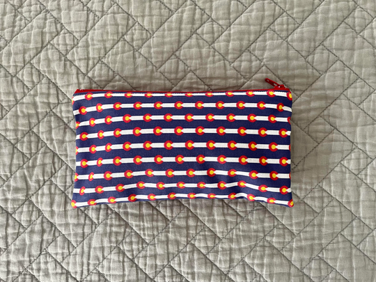 Colorado Flag Midsize Zipper Pouch, Pencil Gift, Thank You Makeup Accessory Bag