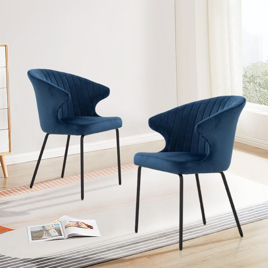 Williamspace Modern Upholstered Fabric Accent Dining Chairs(Set of 2)