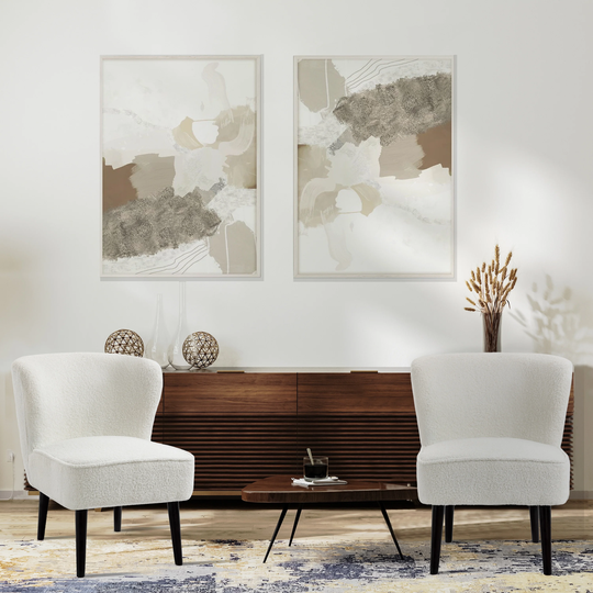 Curved Back Accent Chair Set of 2