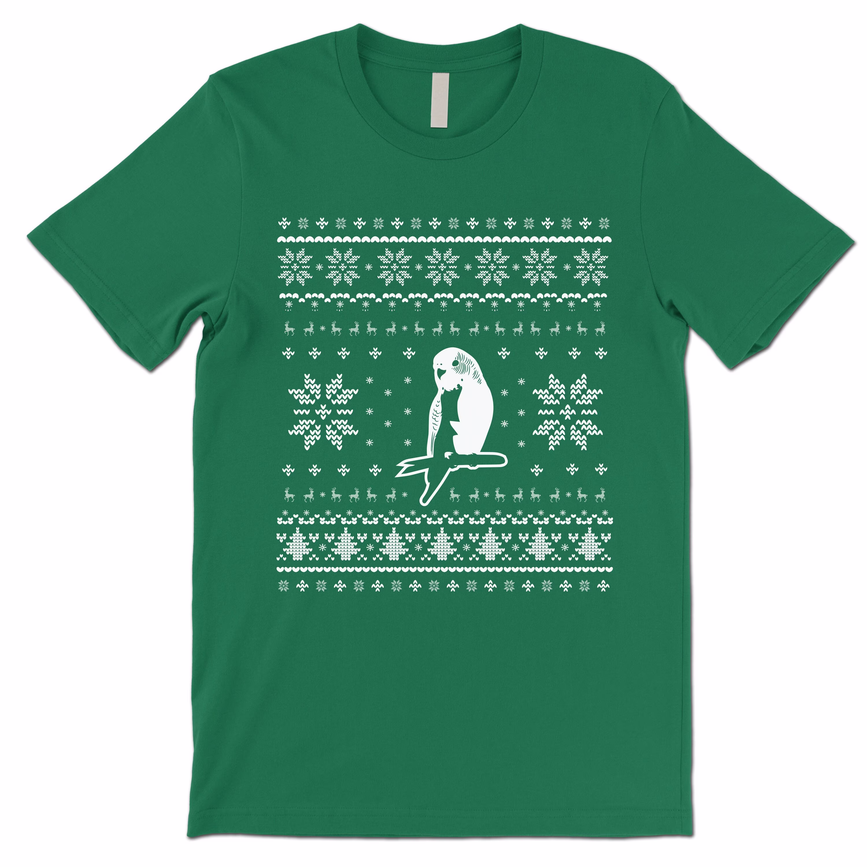 Parakeet Budgie Christmas Shirt. Ugly Xmas T Shirts. Parrot Bird Owner Gift