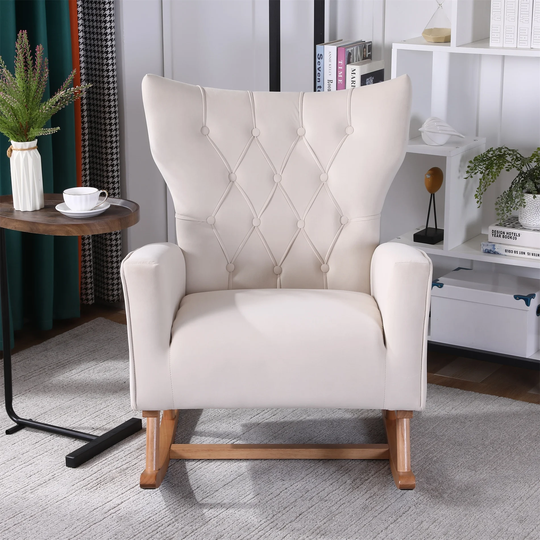Velvet Rocking Chair Nursery Chair