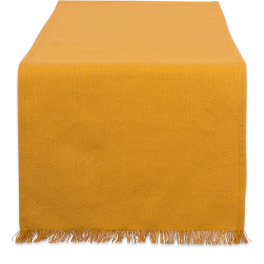 108" Orange Solid Fringed Table Runner