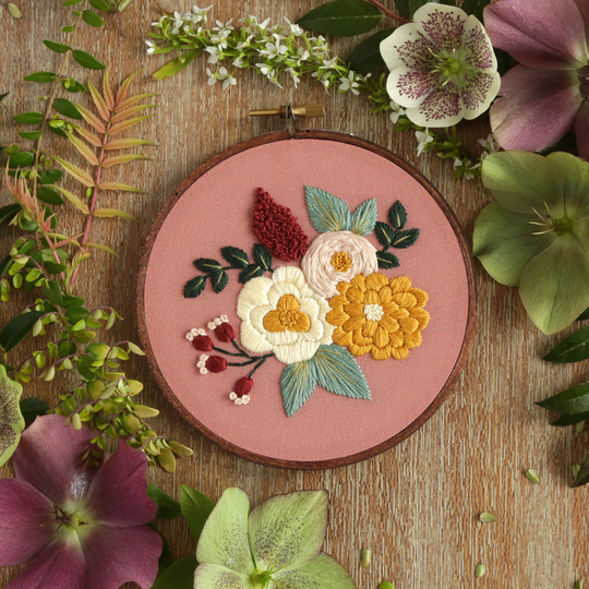 Beginner Embroidery Kit, Diy Hoop Art Modern Embroidery, Hand Gift For Her, Wife, Hoffelt & Hooper