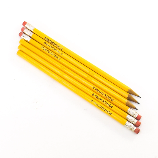 Vintage Pencils 6Pc Pentech Wood Lead Pencil Lot Of 6