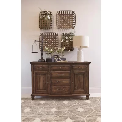 Mederos 56.5" Wide 6 Drawer Sideboard