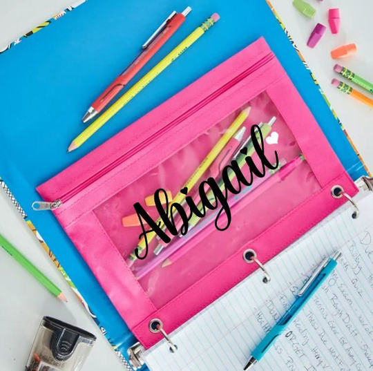 Personalized Kids Pencil Case, Large Case Personalized, Girls Pouch, Back To School Supplies