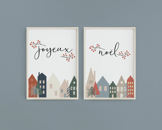 Joyeux Noel Paint By Number Kit/Color Kit/Christmas Decor Number/Kids Crafting Kit/Adult Coloring Kit/Holiday