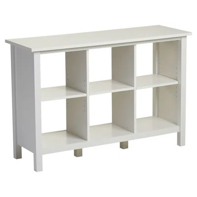 Adjustable Shelf 6-Cube Bookcase Storage Unit Sideboard In White