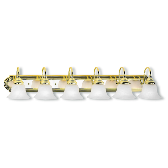 Livex Lighting Belmont 6-light Polished Brass and Polished Chrome Bath Light
