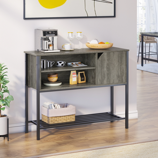Kitchen Sideboard Buffet Cabinet with Adjustable Shelves Console Table