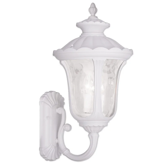 Giuseppe Lighting Three Light Outdoor Wall Lantern Oxford White - Exact Size