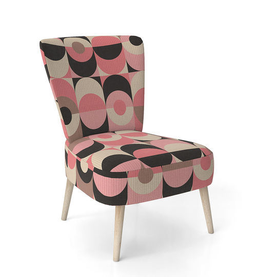 Designart 'Retro Geometric Design XI' Upholstered Mid-Century Accent Chair