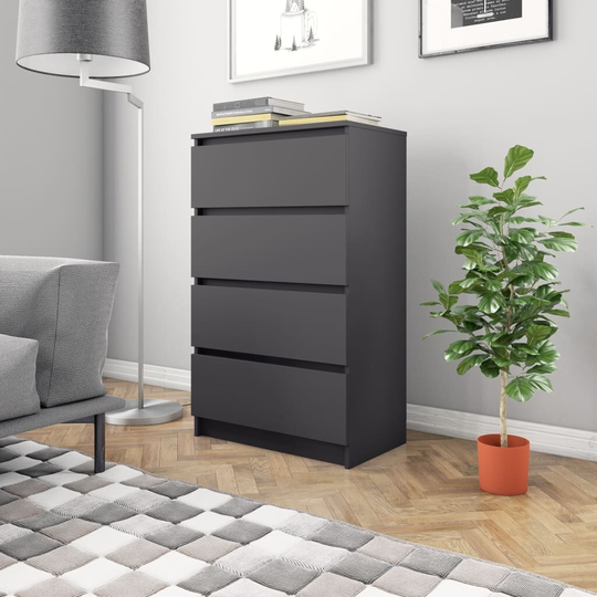 Sideboard Gray 23.6"x13.8"x38.8" Engineered Wood