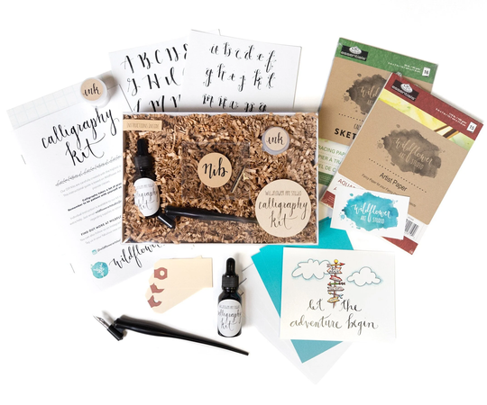 Diy Calligraphy Starter Kit Premium Craft For Adults Beginner Pen Set Art Worksheets + Supplies