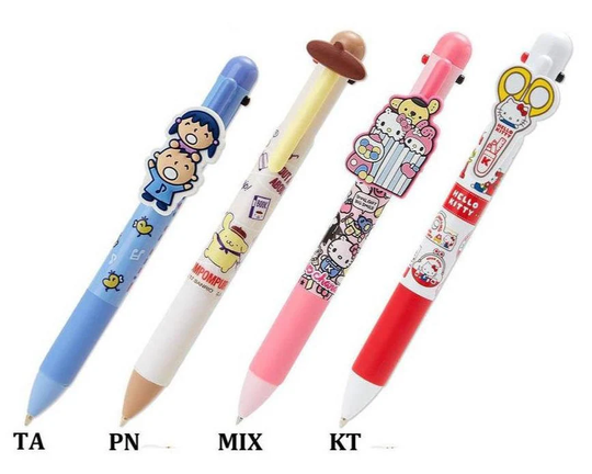 Japan Kawaii Cartoon Characters 3 Color Ballpoint Pen & Mechanical Pencil