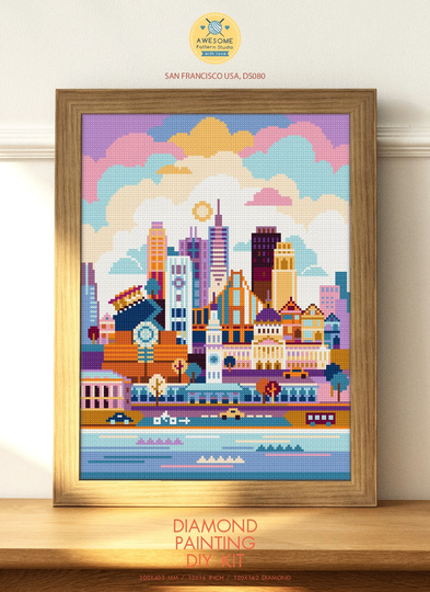 San Francisco USA Ds080, Diamond Painting Diy Kit | Full City California
