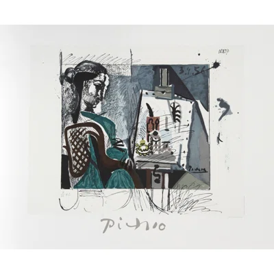 Femme Dans L'atelier by - Painting on