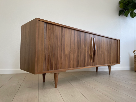 Tambour Door Credenza Sideboard