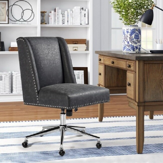 Reliability Task Chair with PU upholstered, Black