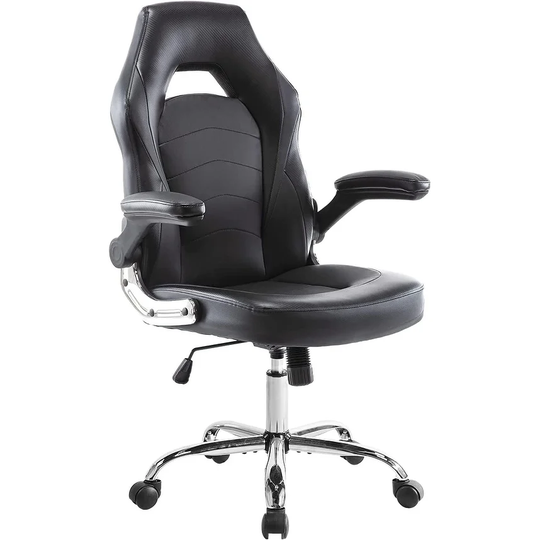 Chair-0109 Office Chair, Leather, Black