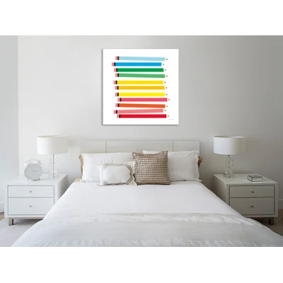 "Colored Pencils" Gallery Wrapped Canvas By Ann Kelle