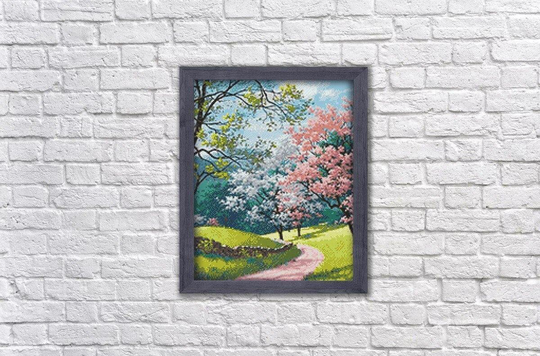 Magic Garden Diamond Painting Set By Wizardi. Wd2345 Art Kit. Large Kit