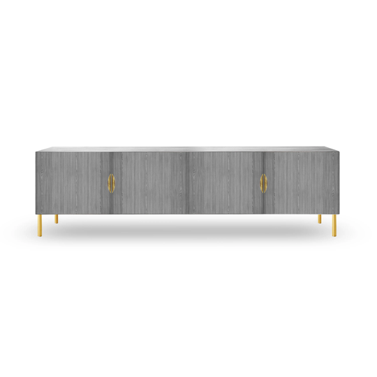 Sideboard Blanda. Luxury Handmade Furniture. Brass. Grey