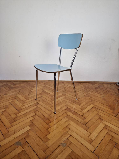 Vintage Elegant Blue Dining Chair/Retro Italy Italian Design Scandinavian Style Mid-Century Modern Space Age 1950S