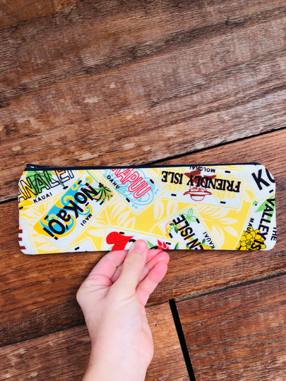 Hawaiian Pencil Pouch/straw Chopsticks