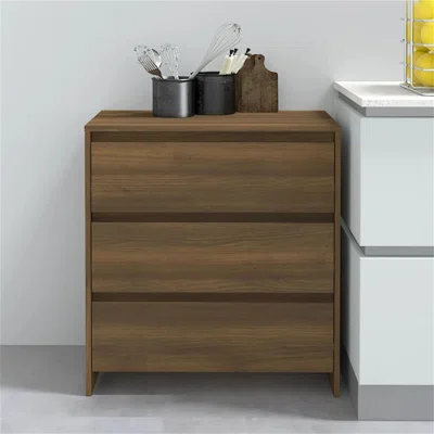 Sideboard Brown Oak 27.6"x16.1"x29.5" Chipboard