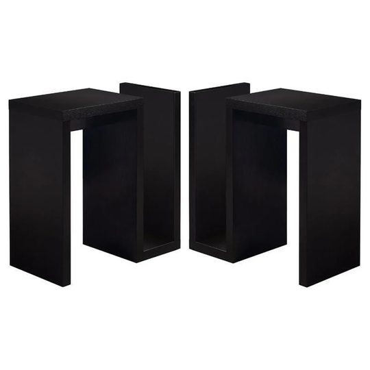 12" Particle Board End Table in Cappuccino - Set of 2 - 54 x 84