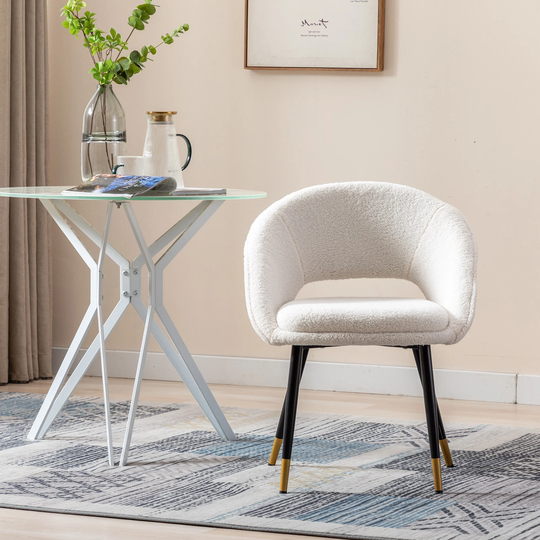 Modern Dining Room Chair Accent Chair, with Metal Legs for Living Room