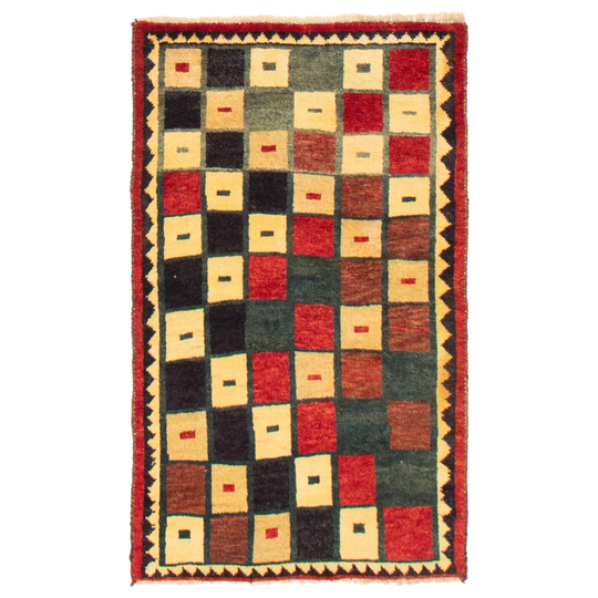 ECARPETGALLERY Hand-knotted Kashkuli Gabbeh Multi Color Wool Rug - 2'11 x 5'0