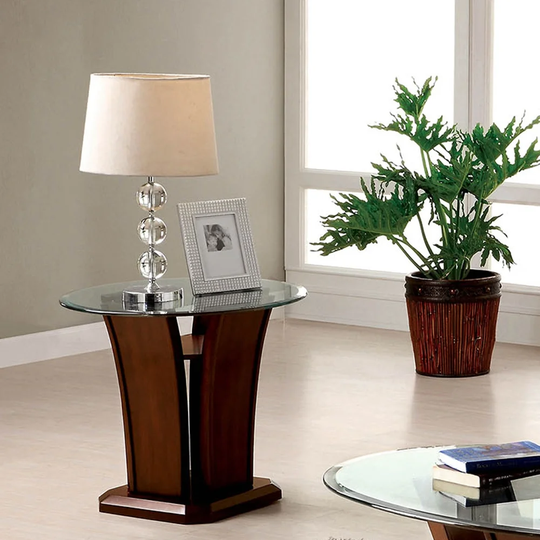 Leo End Table in Dark Cherry