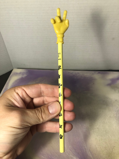 Vintage Russ Hand Themed Pencil Collectible Hallmark Topper - Cool 90's/Nostalgia
