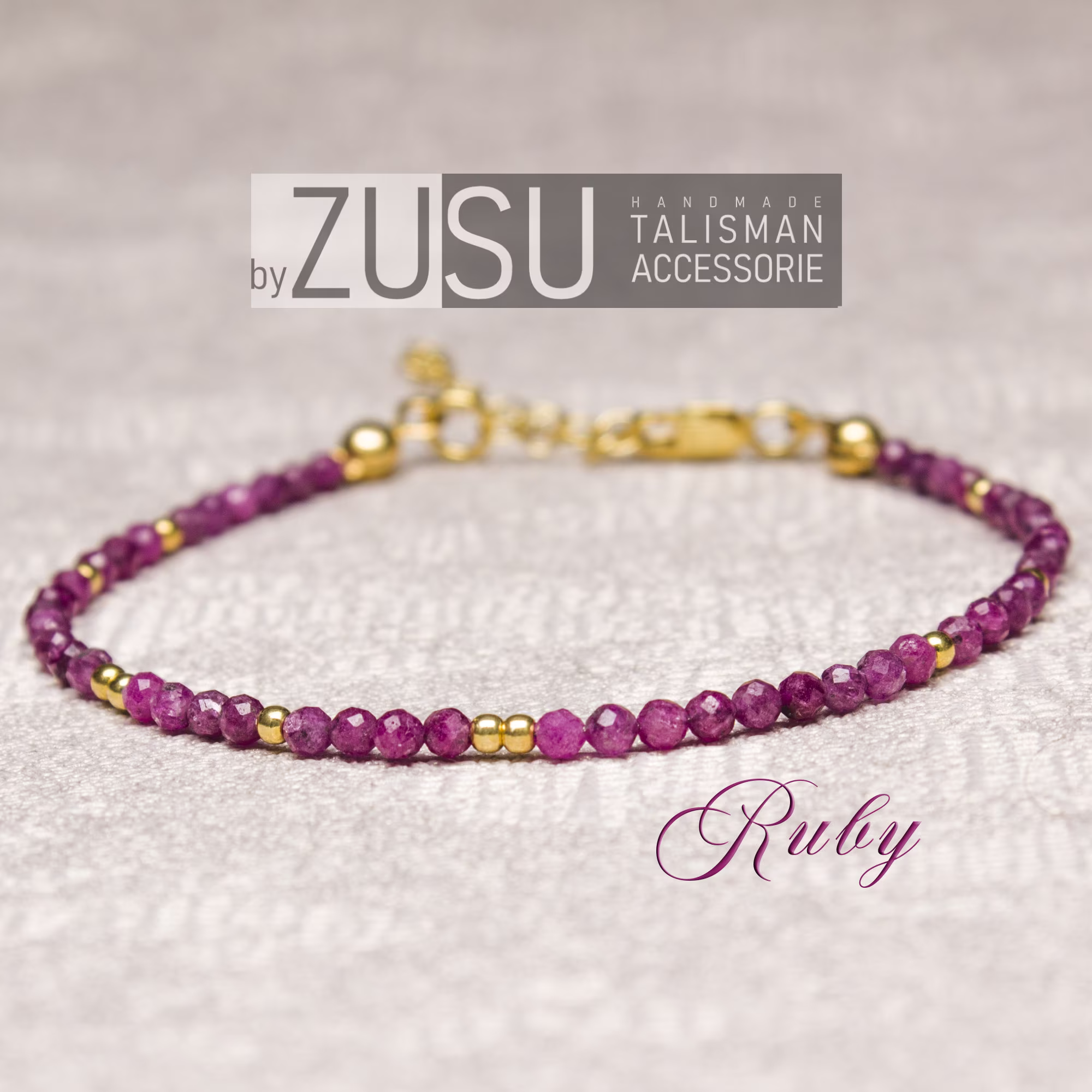 925 Silver Bead Ruby Bracelet For Women Silver, Minimal Bracelet, July Birthstone Ankle