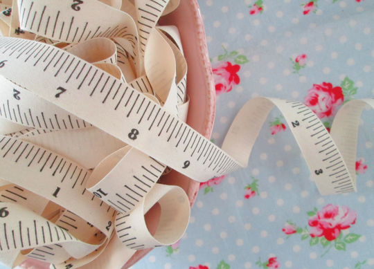 Tape Measure Ivory Canvas Ribbon - 3/4 Inch 1 Yard