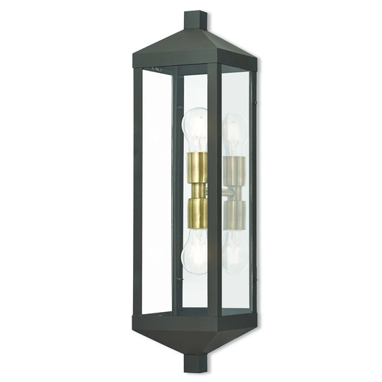 Giuseppe Lighting Two Light Outdoor Wall Lantern Nyack Bronze - Exact Size